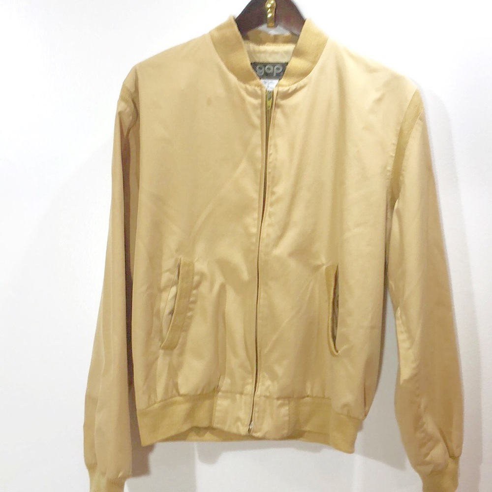 Vintage 80's tan Gap bomber jacket